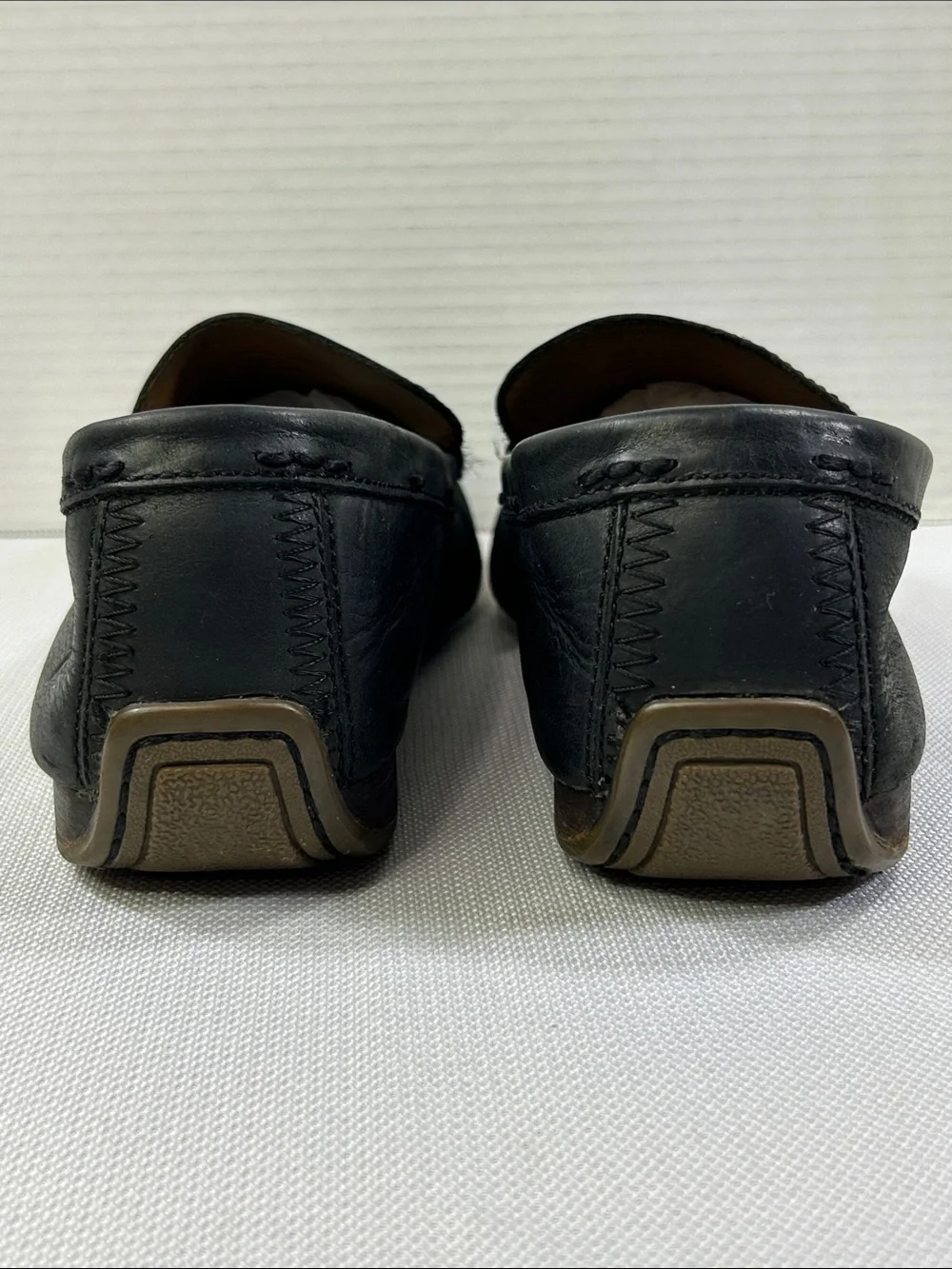 Frye Men’s Black Leather Driver Loafers Moc Toe Slip On Shoes Size 10